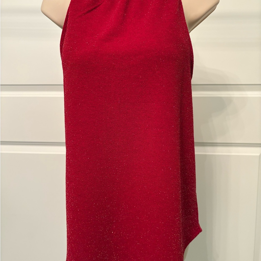 Red Sparkly Sleeveless Top NWT Size XL